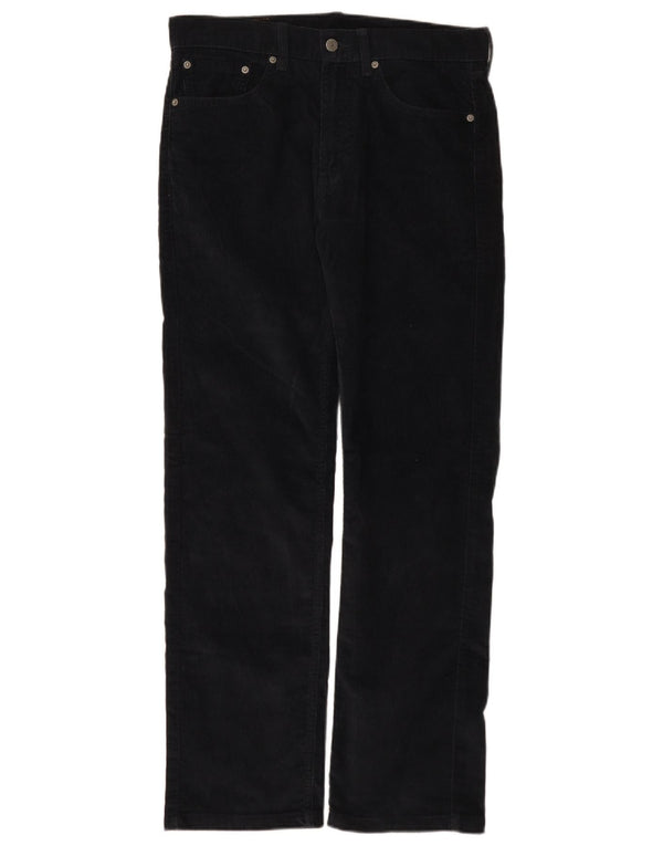 Calça Levi's Masculina 505 Straight Corduroy W32 L31 Azul Marinho Algodão