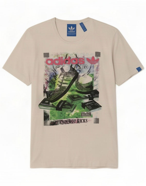 Adidas Mens Graphic T-Shirt Top Small White