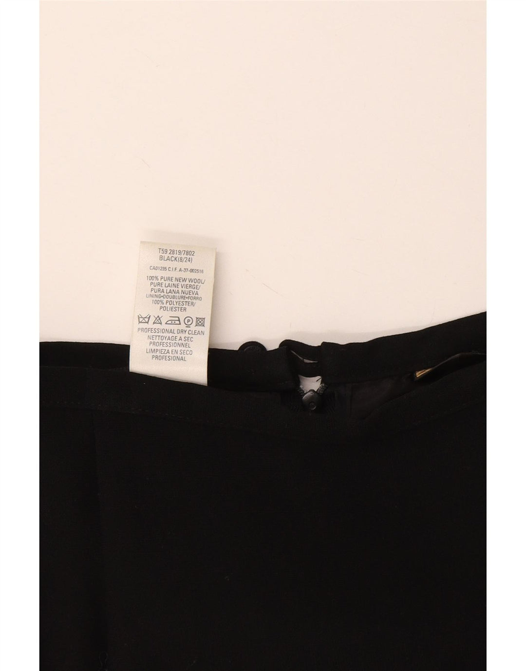 Saia lápis feminina Marks & Spencer St. Michael Reino Unido 8 pequena W26 preta