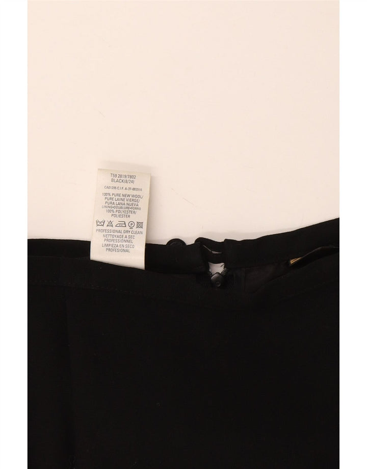 Saia lápis feminina Marks & Spencer St. Michael Reino Unido 8 pequena W26 preta