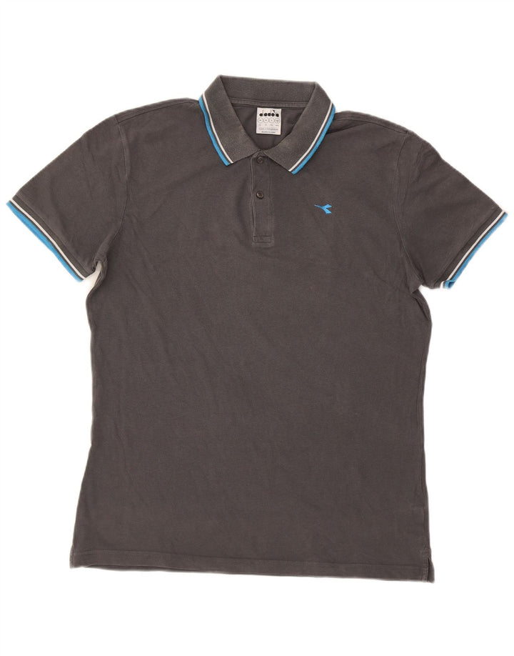 Camisa polo masculina DIADORA XL algodão cinza