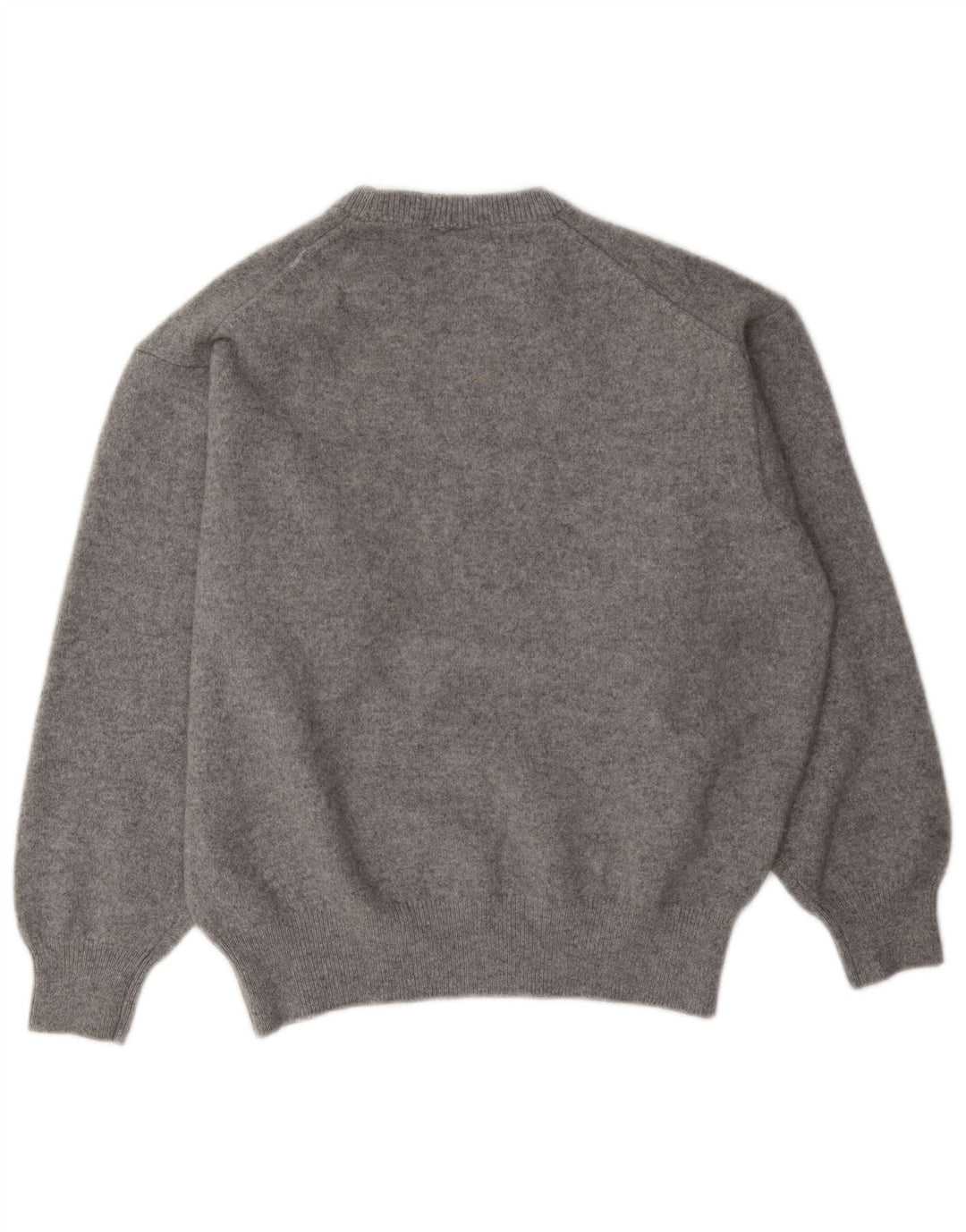 Suéter masculino Marks & Spencer com gola redonda e lã cinza médio