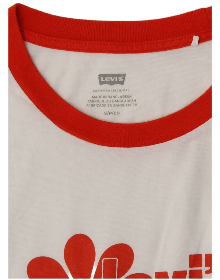 Camiseta Feminina Levi's com Estampa Gráfica UK 10 Pequena Branca