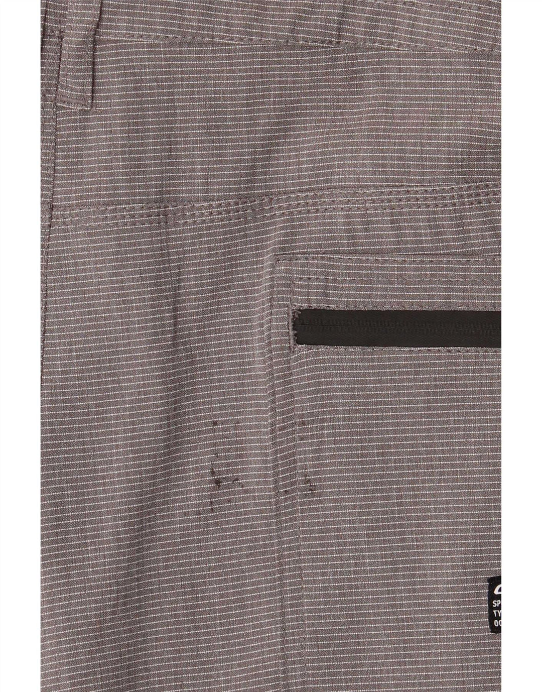 Shorts cargo masculino O'Neill W38 XL poliéster listrado cinza