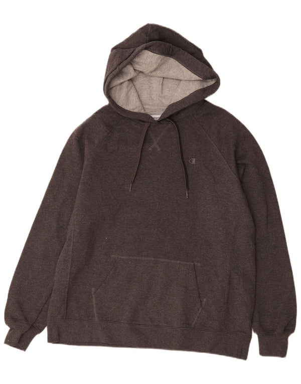 Champion masculino moletom com capuz XL algodão cinza