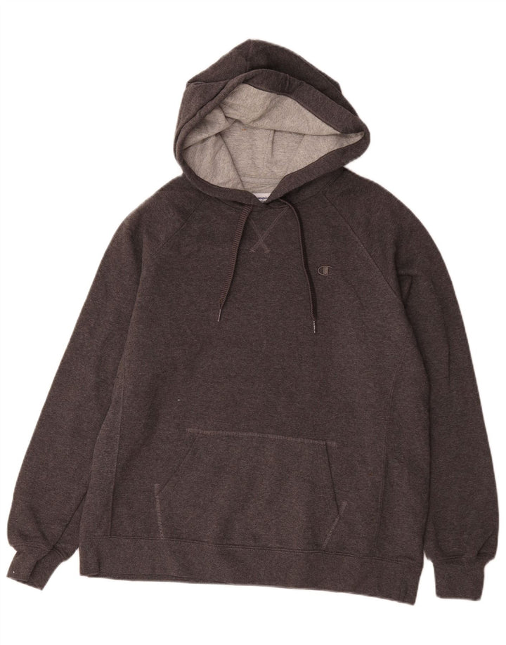 Champion masculino moletom com capuz XL algodão cinza