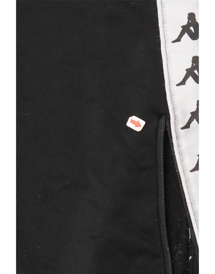 Calça esportiva Kappa masculina gráfica joggers médio preto colorblock