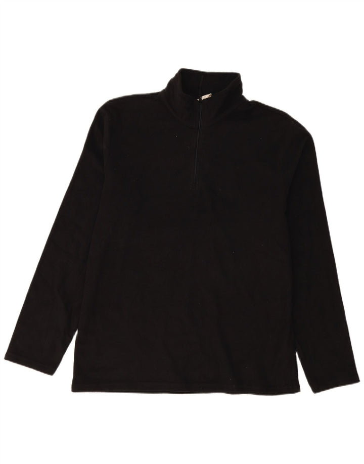 Mountain Warehouse Mens Zip Neck Fleece Jumper Grande Poliéster Preto