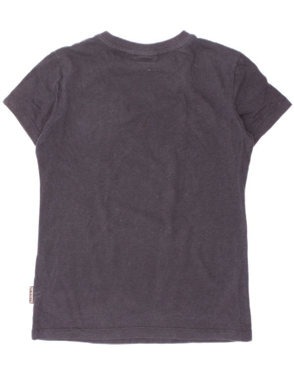 Camiseta Napapijri Boys Geographic Graphic Top 9-10 Anos Azul Marinho Algodão