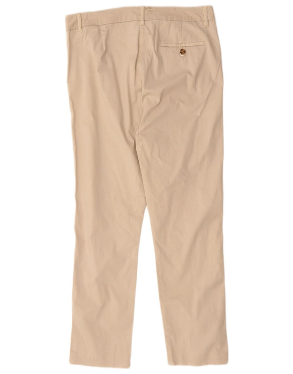 Marks & Spencer Womens Chino Trousers UK 14 Medium W30 L27 Beige Cotton
