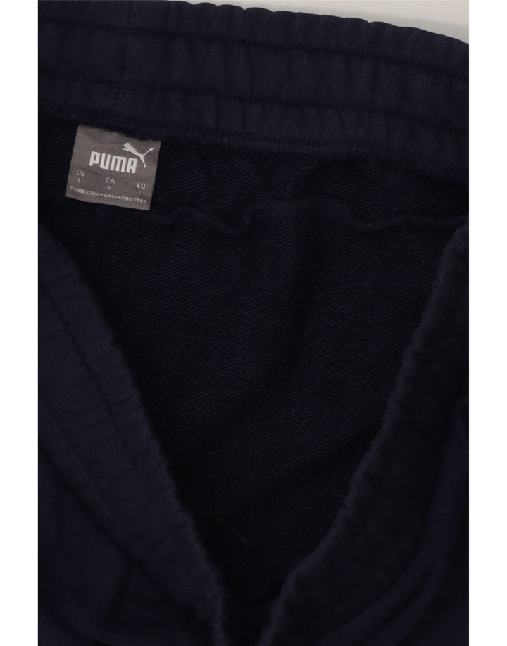 Shorts esportivos gráficos masculinos PUMA grandes azul marinho