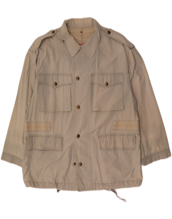 Jaqueta militar masculina vintage UK 38 algodão bege médio