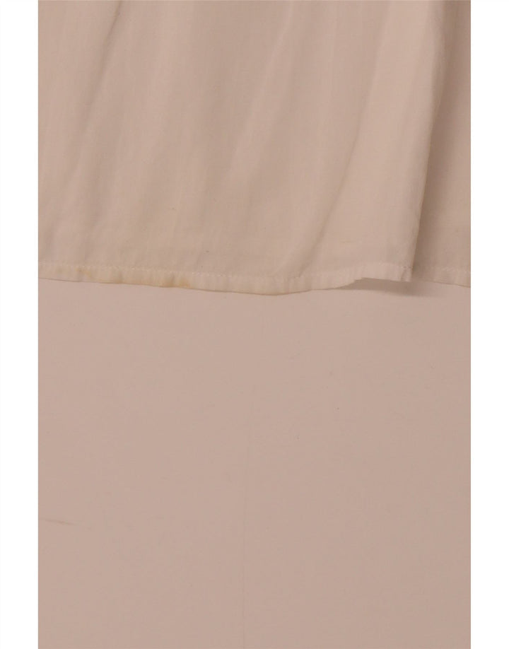 Blusa feminina de manga comprida BENETTON UK 18 XL branco