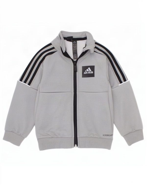 Casaco de treino Adidas Aeroready para bebé menino 18-24 meses cinzento poliéster