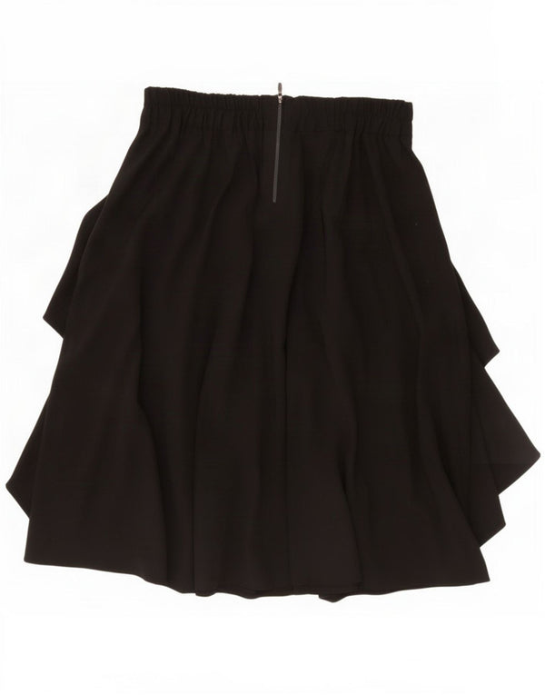 Saia feminina vintage em camadas EU 42 grande W30 viscose preta