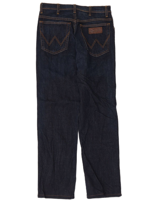 Wrangler Masculino Texas Stretch Straight Jeans W30 L30 Azul Marinho Algodão