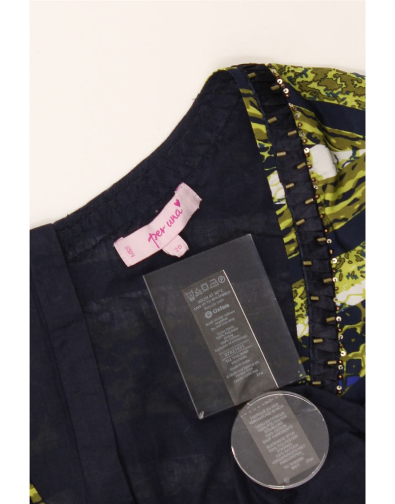 PER UNA Womens 3/4 Sleeve Tent Dress UK 20 2XL Multicoloured Striped Vintage Per Una and Second-Hand Per Una from Messina Hembry 