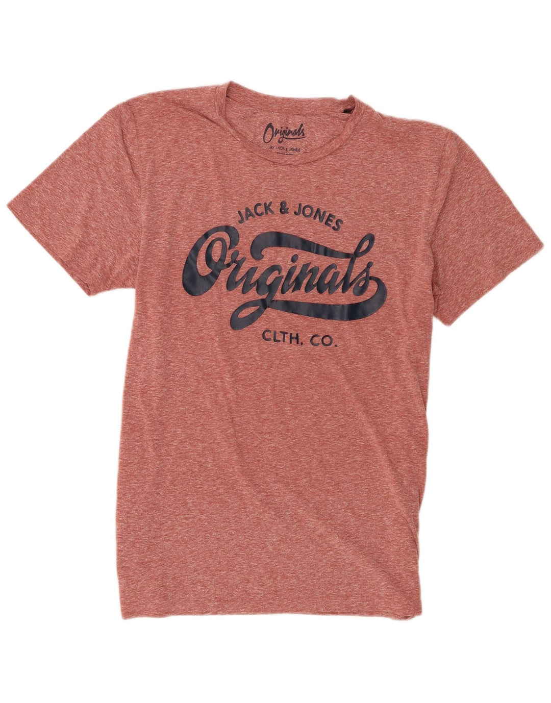 Camiseta masculina gráfica Jack & Jones grande poliéster manchado marrom