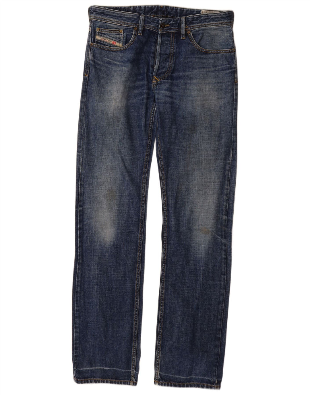DIESEL Masculino Larkee Straight Jeans W31 L34 Azul Algodão