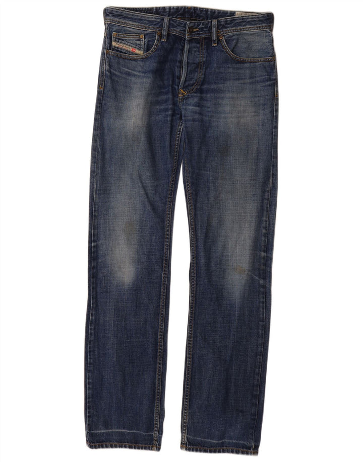 DIESEL Masculino Larkee Straight Jeans W31 L34 Azul Algodão