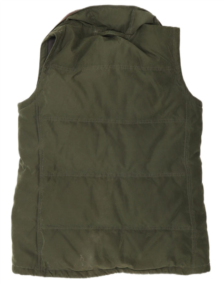Colete acolchoado feminino Musto UK 12 poliéster verde médio