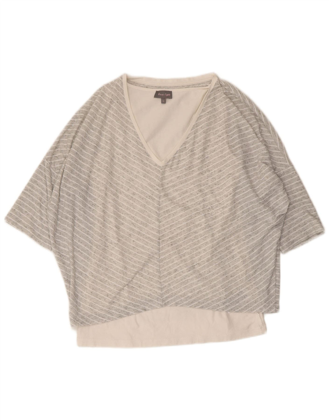 Blusa feminina FASE EIGHT com ajuste solto, 10 listras cinza pequenas, Reino Unido