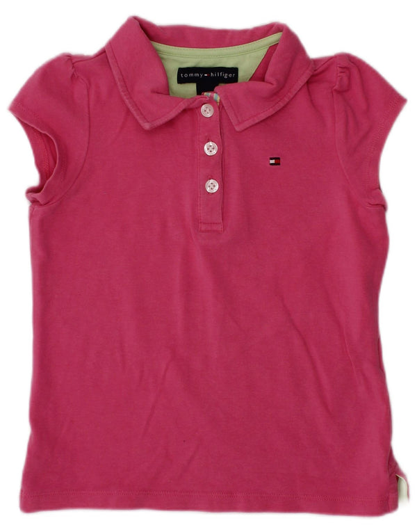 Camisa polo TOMMY HILFIGER bebê menina 18-24 meses algodão rosa