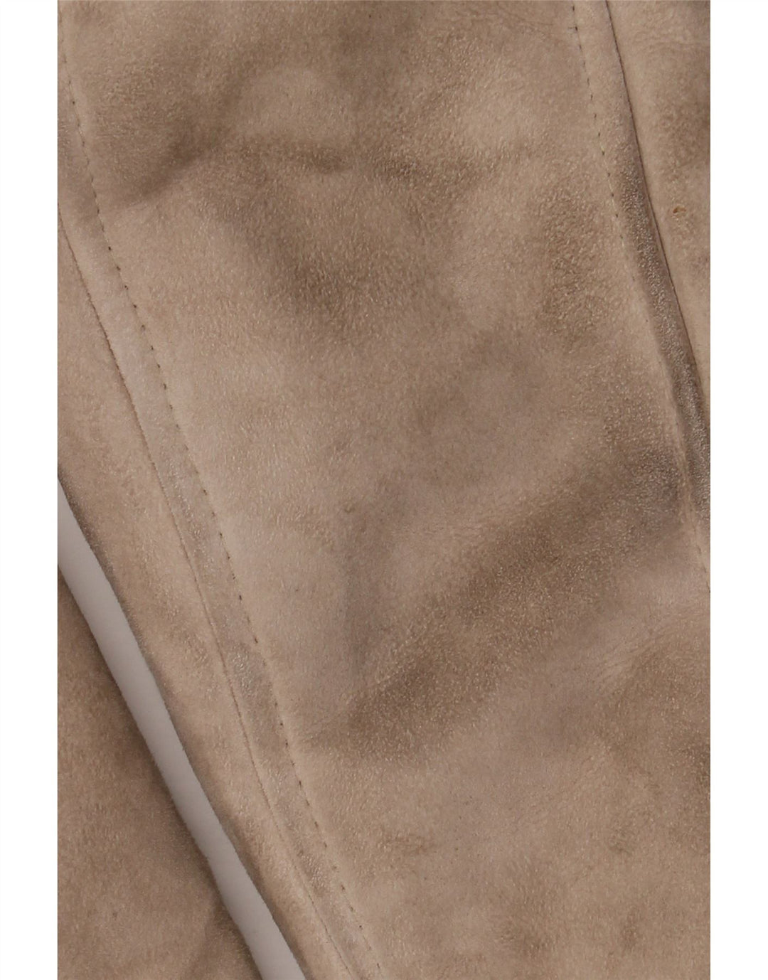 Casaco feminino vintage de shearling IT 46 grande couro bege