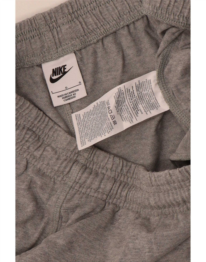Calça de treino masculina Nike grande algodão manchado cinza