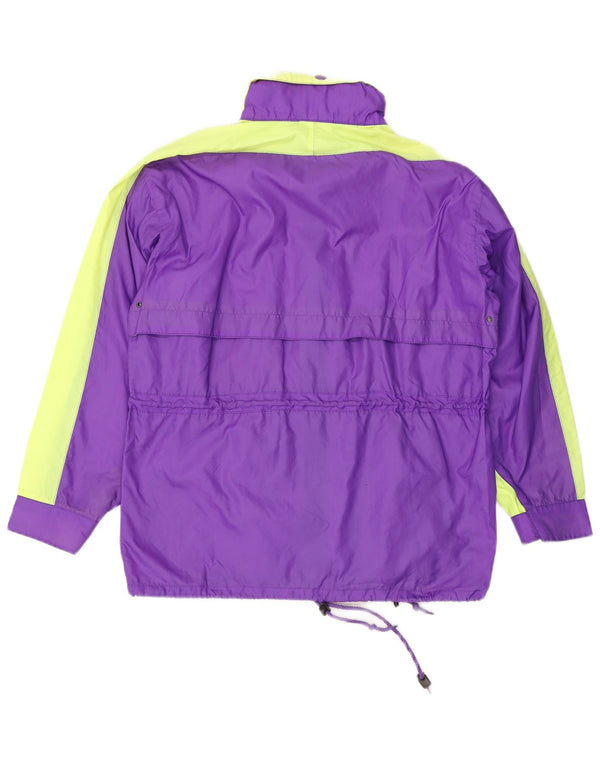 Jaqueta de chuva masculina Reusch Graphic Loose Fit Reino Unido 36 Pequeno bloco colorido roxo