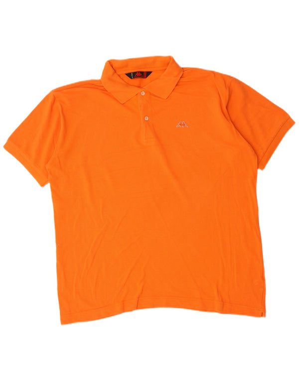Camisa polo masculina Kappa XL laranja algodão