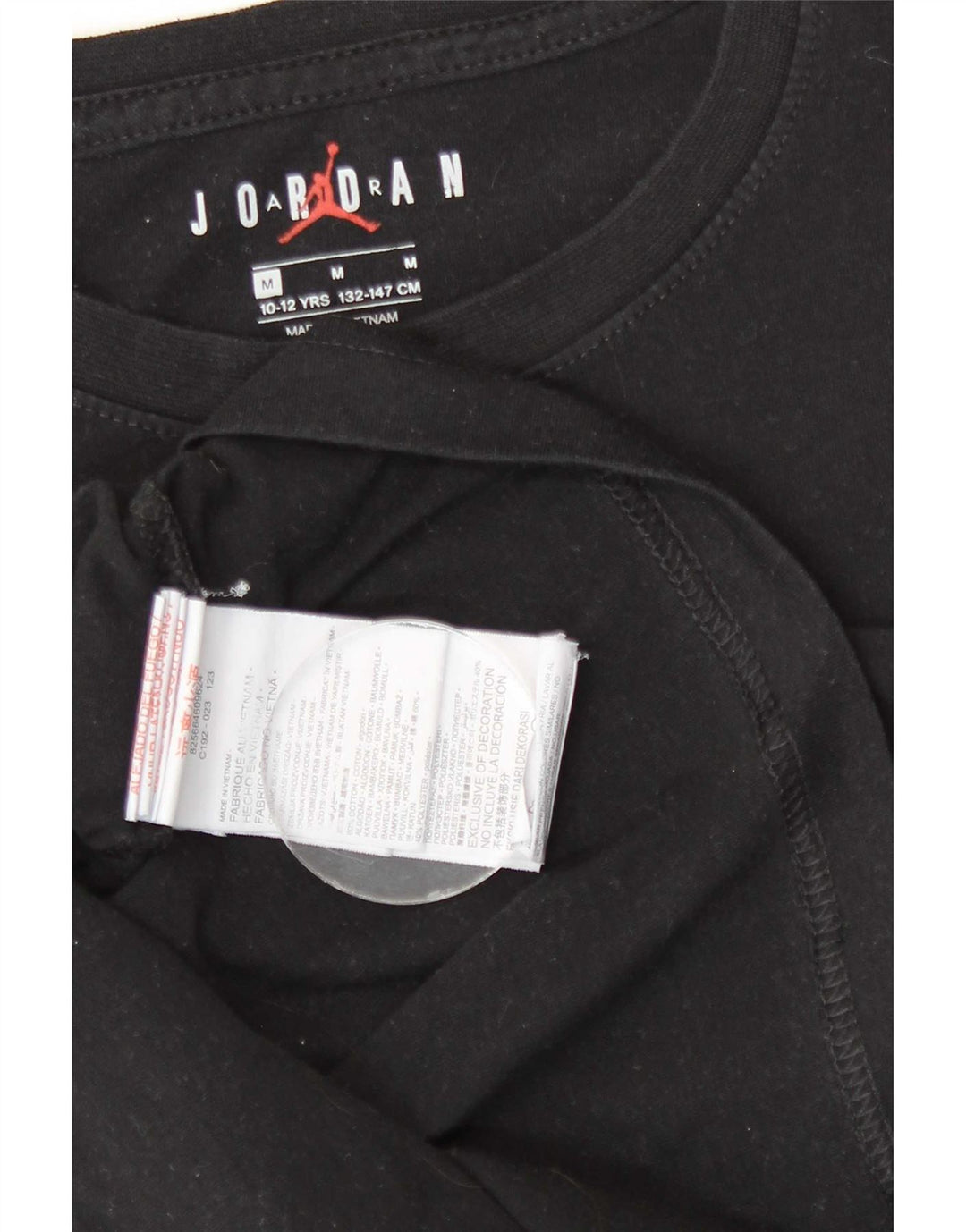 Camiseta Jordan Boys Graphic Top 10-11 Anos Médio Algodão Preto