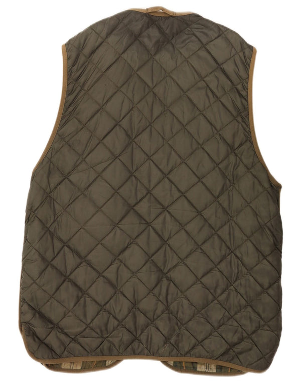 Colete acolchoado masculino Barbour UK 44 grande cáqui