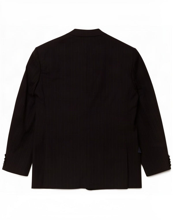 Jaqueta blazer masculina de 2 botões Marks & Spencer UK 48 2XL listrada azul marinho