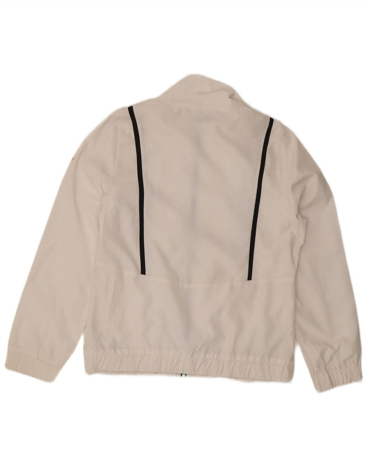 Reebok Womens Tracksuit Top Jacket UK 14 Médio Branco Poliéster