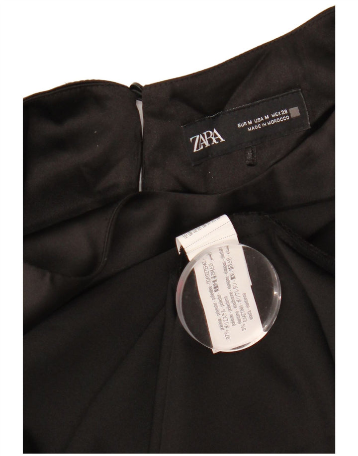 Vestido maxi feminino Zara UK 12 poliéster preto médio