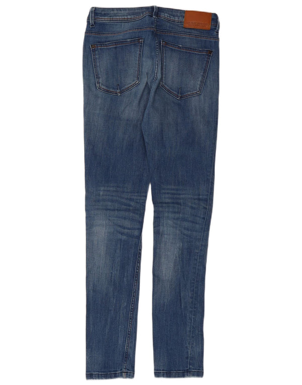 Calça jeans skinny cintura média feminina Zara EU 36 XS W26 L29 azul
