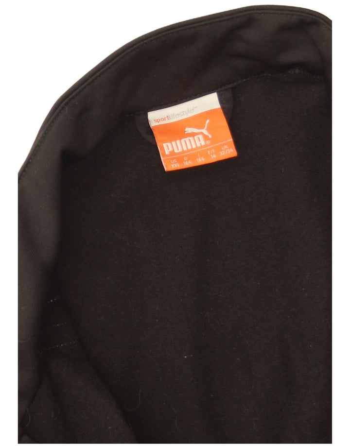 Jaqueta Puma Boys Graphic Tracksuit Top 13-14 Anos Preto Colorblock