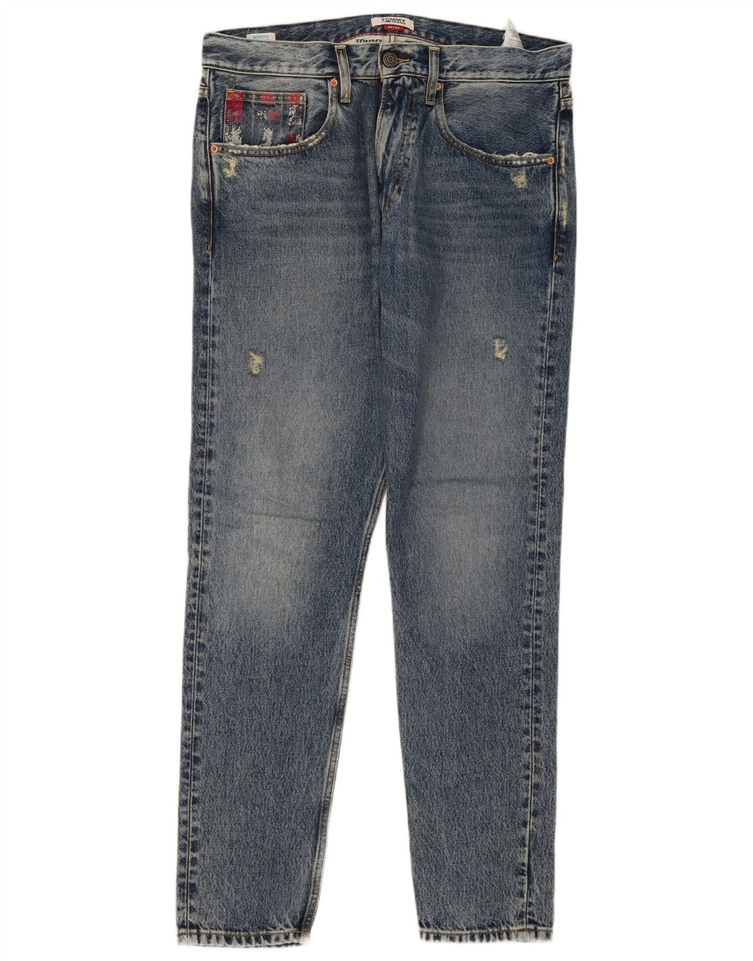 TOMMY HILFIGER Womens Modern Slim Jeans W34 L34 Blue Cotton