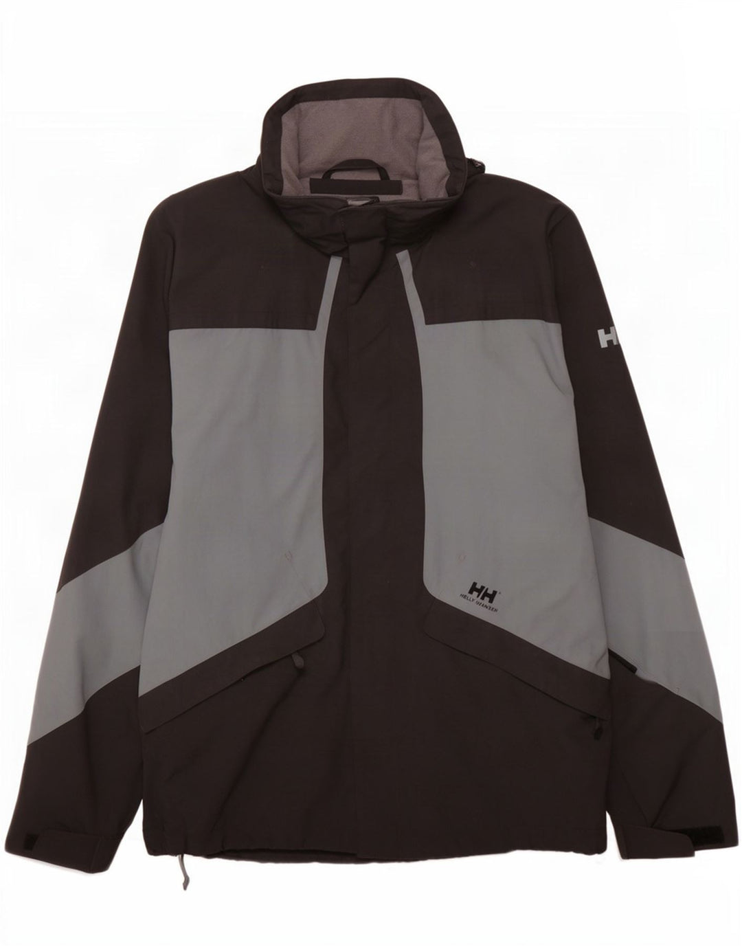 Jaqueta de chuva masculina Helly Hansen UK 38 médio preto colorblock nylon