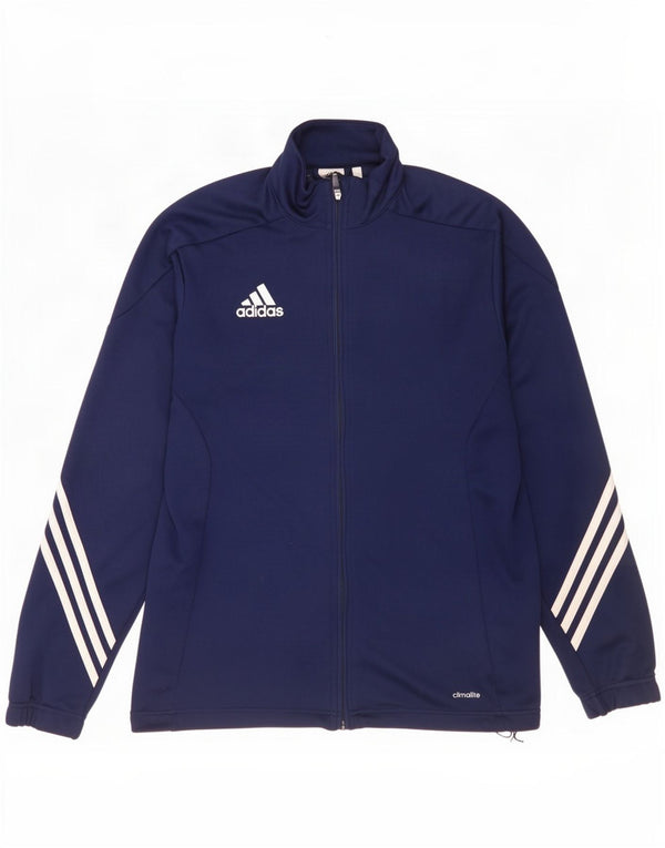 Adidas Mens Climalite Tracksuit Top Jacket Médio Azul Marinho Poliéster