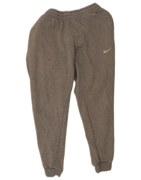Calça de treino feminina Nike Joggers UK 12 cinza médio manchado de algodão