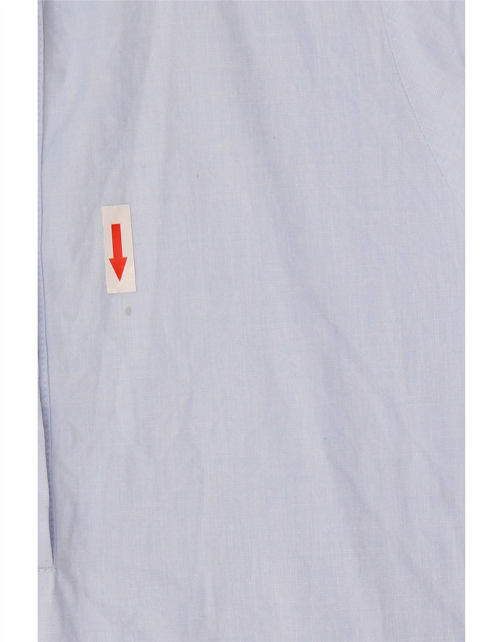 Zara blusa feminina manga 3/4 top UK 14 azul médio