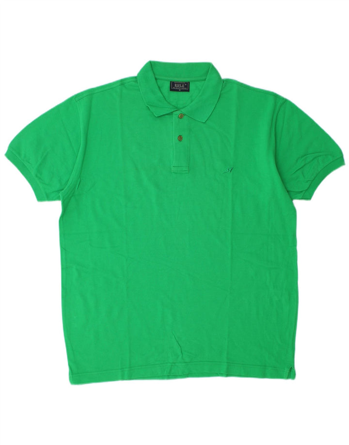 Camisa polo masculina Rifle algodão verde médio