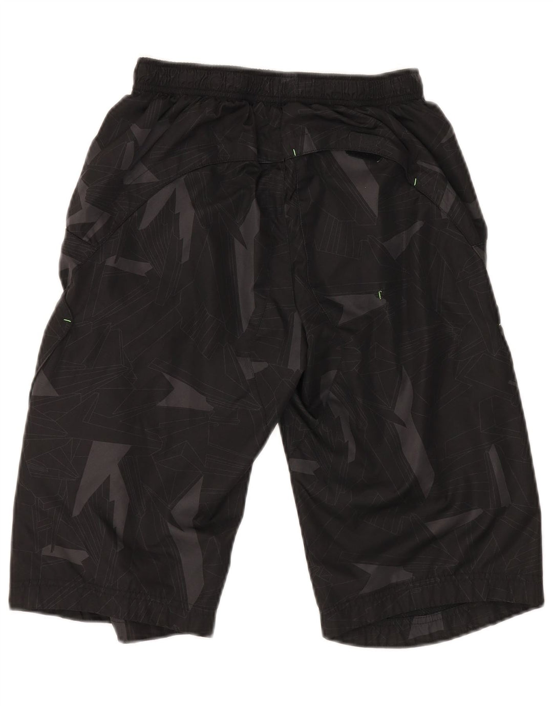 NIKE Meninos Sport Shorts 12-13 Anos Grande Poliéster Geométrico Preto