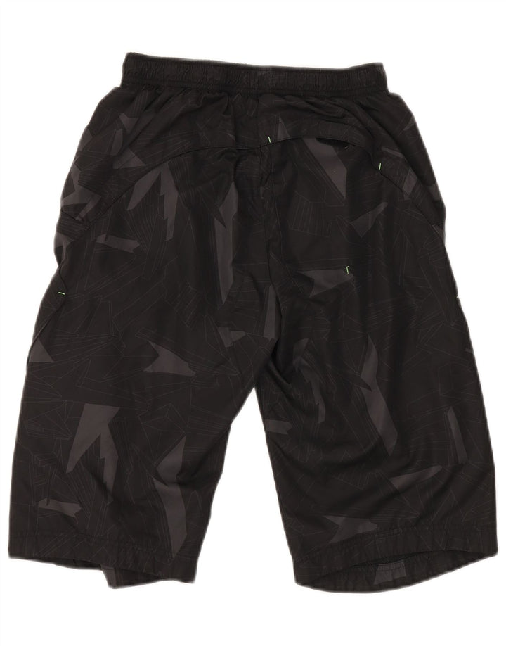 NIKE Meninos Sport Shorts 12-13 Anos Grande Poliéster Geométrico Preto