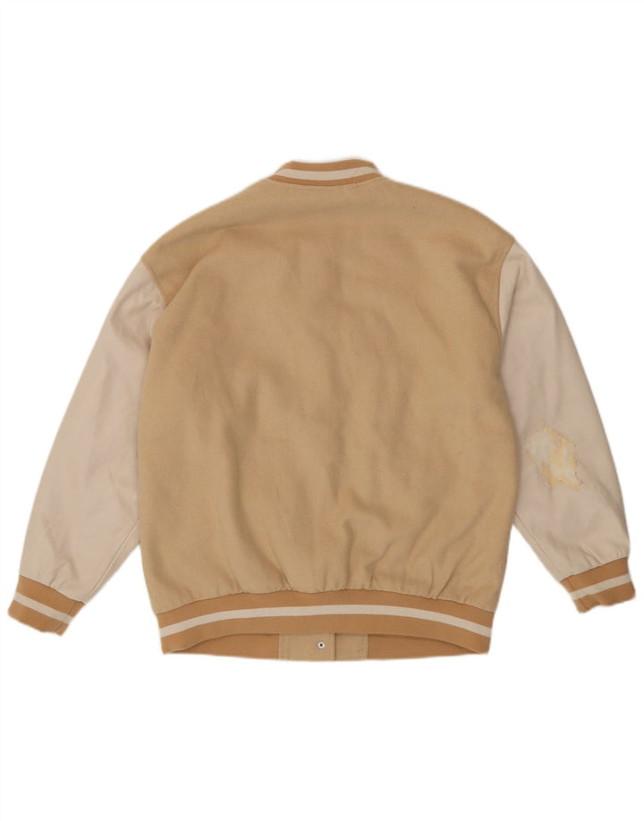 Jaqueta Zara Girls Graphic Varsity 13-14 anos Bege Colourblock Poliéster