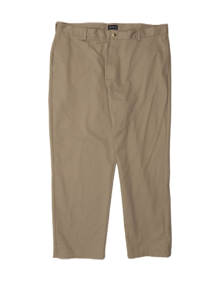 IZOD Mens Straight Chino Trousers W42 L32 Beige Cotton Vintage Izod and Second-Hand Izod from Messina Hembry 