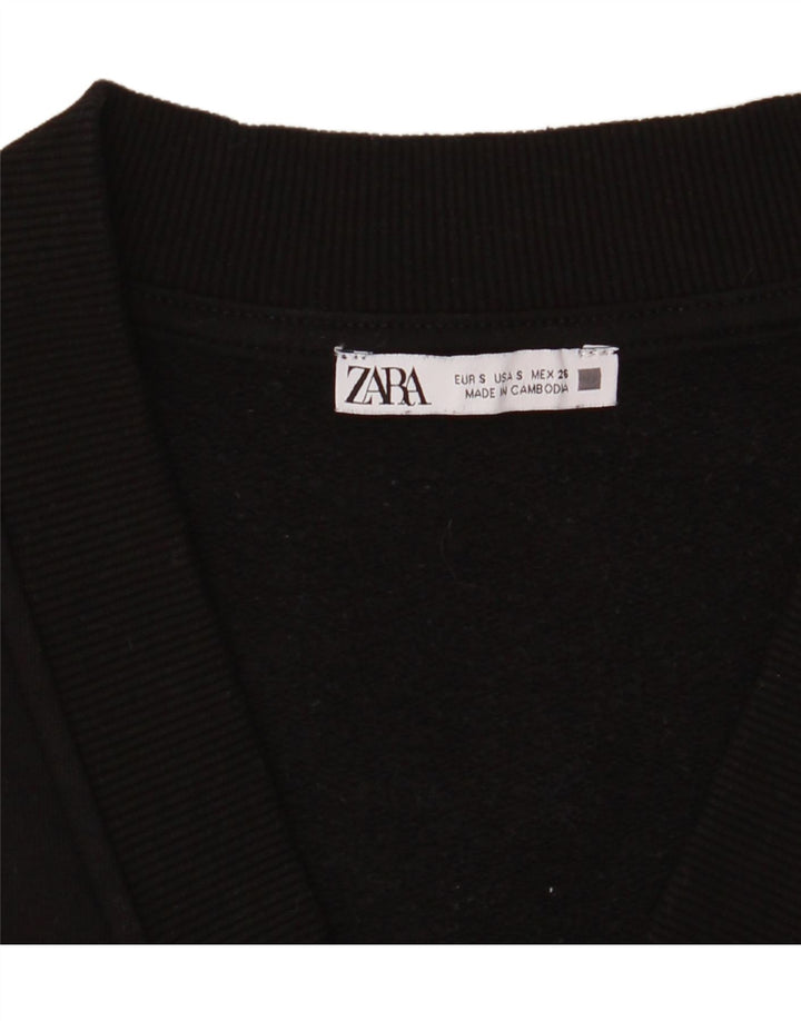 Vestido jumper feminino sem mangas ZARA Reino Unido 10 pequeno preto