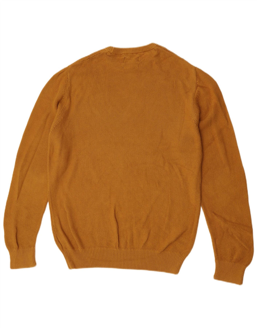 Suéter masculino Marks & Spencer com ajuste regular e gola redonda, amarelo médio